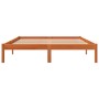 Estructura de cama madera maciza pino marrón cera 160x200 cm de , Camas y somieres - Ref: Foro24-844863, Precio: 89,19 €, Des...