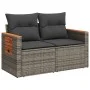 Sofá de jardín con cojines 2 plazas ratán sintético gris by , Outdoor sofas - Ref: Foro24-366145, Price: 169,04 €, Discount: %