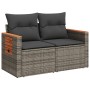 Sofá de jardín con cojines 2 plazas ratán sintético gris by , Outdoor sofas - Ref: Foro24-366145, Price: 175,96 €, Discount: %