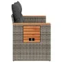 Sofá de jardín con cojines 2 plazas ratán sintético gris by , Outdoor sofas - Ref: Foro24-366145, Price: 169,04 €, Discount: %