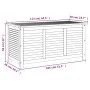 Caja de almacenaje de jardín madera maciza acacia 113x50x56 cm de , Cajas de almacenaje para exteriores - Ref: Foro24-365841,...