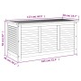Caja de almacenaje de jardín madera maciza acacia 113x50x56 cm by , Outdoor storage boxes - Ref: Foro24-365841, Price: 193,83...