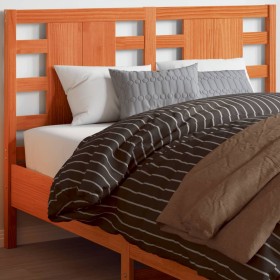 Wax brown solid pine wood bed headboard 135 cm by , Headboards and footboards - Ref: Foro24-844333, Price: 50,83 €, Discount: %