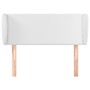 Cabecero de cuero sintético blanco 103x23x78/88 cm