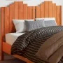 Wax brown solid pine wood bed headboard 135 cm by , Headboards and footboards - Ref: Foro24-844283, Price: 50,24 €, Discount: %