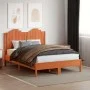 Wax brown solid pine wood bed headboard 135 cm by , Headboards and footboards - Ref: Foro24-844283, Price: 50,24 €, Discount: %