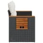 Sofá de jardín 2 plazas con cojines ratán sintético negro by , Outdoor sofas - Ref: Foro24-366009, Price: 162,39 €, Discount: %