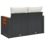Sofá de jardín 2 plazas con cojines ratán sintético negro by , Outdoor sofas - Ref: Foro24-366009, Price: 162,39 €, Discount: %