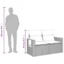 Sofá de jardín 2 plazas con cojines ratán sintético negro by , Outdoor sofas - Ref: Foro24-366009, Price: 162,39 €, Discount: %