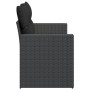 Zweiplätziges Gartensofa mit schwarzen Kunststoff-Rattan-Kissen. von , Outdoor-Sofas - Ref: Foro24-365971, Preis: 155,97 €, R...
