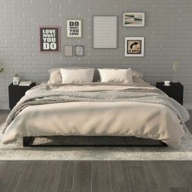 Mesita de noche 2 unidades negro 40x35x47,5 cm de vidaXL, Mesitas de noche - Ref: Foro24-811991, Precio: 83,22 €, Descuento: %
