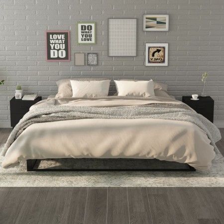 Mesita de noche 2 unidades negro 40x35x47,5 cm de vidaXL, Mesitas de noche - Ref: Foro24-811991, Precio: 83,22 €, Descuento: %