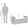 Zweiplätziges Gartensofa mit schwarzen Kunststoff-Rattan-Kissen. von , Outdoor-Sofas - Ref: Foro24-365971, Preis: 155,97 €, R...