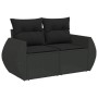 Sofá de jardín 2 plazas con cojines ratán sintético negro by , Outdoor sofas - Ref: Foro24-365973, Price: 164,78 €, Discount: %