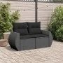 Sofá de jardín 2 plazas con cojines ratán sintético negro by , Outdoor sofas - Ref: Foro24-365973, Price: 191,85 €, Discount: %