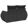 Sofá de jardín 2 plazas con cojines ratán sintético negro by , Outdoor sofas - Ref: Foro24-365973, Price: 191,85 €, Discount: %