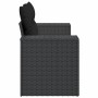 Zweiplätziges Gartensofa mit schwarzen Kunststoff-Rattan-Kissen. von , Outdoor-Sofas - Ref: Foro24-365992, Preis: 181,51 €, R...