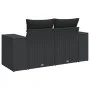 Sofá de jardín 2 plazas con cojines ratán sintético negro by , Outdoor sofas - Ref: Foro24-365992, Price: 188,80 €, Discount: %