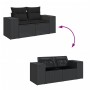 Sofá de jardín 2 plazas con cojines ratán sintético negro by , Outdoor sofas - Ref: Foro24-365992, Price: 181,51 €, Discount: %