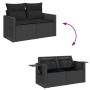 Sofá de jardín 2 plazas con cojines ratán sintético negro by , Outdoor sofas - Ref: Foro24-365990, Price: 187,13 €, Discount: %