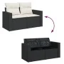 Sofá de jardín 2 plazas con cojines ratán sintético negro by , Outdoor sofas - Ref: Foro24-366016, Price: 152,75 €, Discount: %