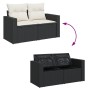 Sofá de jardín 2 plazas con cojines ratán sintético negro by , Outdoor sofas - Ref: Foro24-366016, Price: 160,93 €, Discount: %