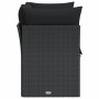 Sofá de jardín 2 plazas con cojines ratán sintético negro by , Outdoor sofas - Ref: Foro24-365986, Price: 166,22 €, Discount: %