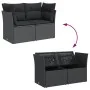 Zweiplätziges Gartensofa mit schwarzen Kunststoff-Rattan-Kissen. von , Outdoor-Sofas - Ref: Foro24-365986, Preis: 156,53 €, R...