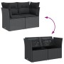 Zweiplätziges Gartensofa mit schwarzen Kunststoff-Rattan-Kissen. von , Outdoor-Sofas - Ref: Foro24-365986, Preis: 166,22 €, R...