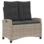 Sillón reclinable de jardín con cojines ratán sintético gris by , garden benches - Ref: Foro24-368231, Price: 182,56 €, Disco...