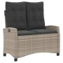 Sillón reclinable de jardín con cojines ratán sintético gris by , garden benches - Ref: Foro24-368231, Price: 172,13 €, Disco...
