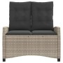Garten-Liegestuhl mit grauen Kissen aus synthetischem Rattan von , Gartenbänke - Ref: Foro24-368231, Preis: 172,13 €, Rabatt: %