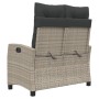 Sillón reclinable de jardín con cojines ratán sintético gris by , garden benches - Ref: Foro24-368231, Price: 172,13 €, Disco...