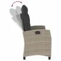 Garten-Liegestuhl mit grauen Kissen aus synthetischem Rattan von , Gartenbänke - Ref: Foro24-368231, Preis: 198,59 €, Rabatt: %