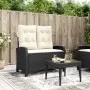 Garten-Liegesessel mit schwarzen Kunststoff-Rattan-Kissen. von , Gartenbänke - Ref: Foro24-368225, Preis: 194,24 €, Rabatt: %