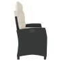 Garten-Liegesessel mit schwarzen Kunststoff-Rattan-Kissen. von , Gartenbänke - Ref: Foro24-368225, Preis: 194,24 €, Rabatt: %
