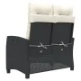 Garten-Liegesessel mit schwarzen Kunststoff-Rattan-Kissen. von , Gartenbänke - Ref: Foro24-368225, Preis: 194,24 €, Rabatt: %