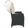 Garten-Liegesessel mit schwarzen Kunststoff-Rattan-Kissen. von , Gartenbänke - Ref: Foro24-368225, Preis: 194,24 €, Rabatt: %