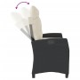 Sillón reclinable de jardín con cojines ratán sintético negro by , garden benches - Ref: Foro24-368225, Price: 151,47 €, Disc...