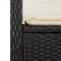 Garten-Liegesessel mit schwarzen Kunststoff-Rattan-Kissen. von , Gartenbänke - Ref: Foro24-368225, Preis: 194,24 €, Rabatt: %