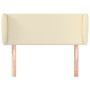 Cabecero de cuero sintético color crema 103x23x78/88 cm