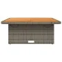 Gartentisch aus grauem PE-Rattan und Akazienholz 110x110x71 cm von , Gartentische - Ref: Foro24-368273, Preis: 179,01 €, Raba...