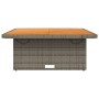 Mesa de jardín ratán PE y madera acacia gris 110x110x71 cm by , Garden tables - Ref: Foro24-368273, Price: 182,18 €, Discount: %