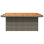 Mesa de jardín ratán PE y madera acacia gris 110x110x71 cm by , Garden tables - Ref: Foro24-368273, Price: 182,18 €, Discount: %