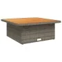Gartentisch aus grauem PE-Rattan und Akazienholz 110x110x71 cm von , Gartentische - Ref: Foro24-368273, Preis: 179,01 €, Raba...