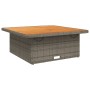 Mesa de jardín ratán PE y madera acacia gris 110x110x71 cm by , Garden tables - Ref: Foro24-368273, Price: 182,18 €, Discount: %