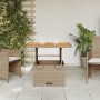 Mesa de jardín ratán sintético madera acacia beige 80x80x71 cm by , Garden tables - Ref: Foro24-368271, Price: 129,92 €, Disc...