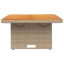 Mesa de jardín ratán sintético madera acacia beige 80x80x71 cm by , Garden tables - Ref: Foro24-368271, Price: 129,92 €, Disc...