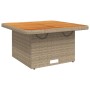 Mesa de jardín ratán sintético madera acacia beige 80x80x71 cm by , Garden tables - Ref: Foro24-368271, Price: 129,92 €, Disc...