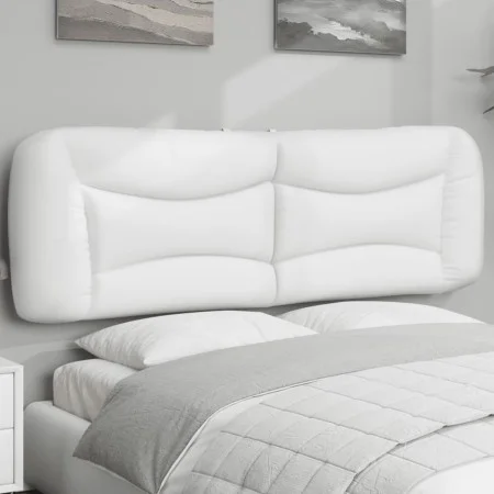 Cabecero de cama acolchado cuero sintético blanco 160 cm de , Cabeceros y pies de cama - Ref: Foro24-374596, Precio: 87,81 €,...